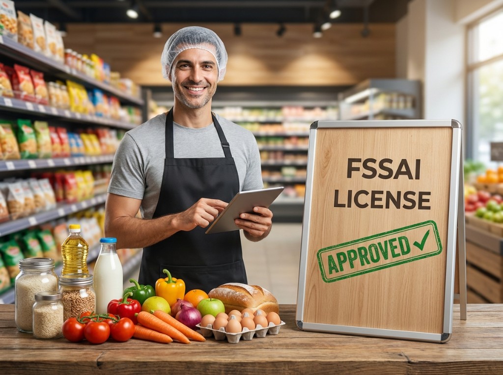 Food professional with FSSAI License Approved sign